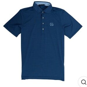 Greyson Polo Blue Striped Golf Short Sleeve Shirt Mens Size Large